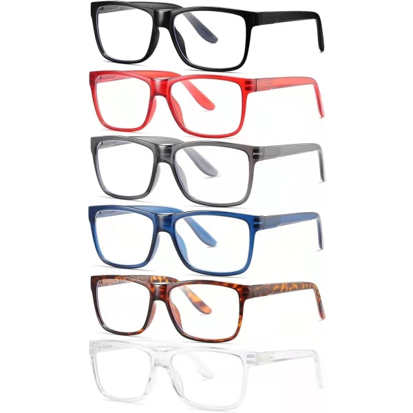 Blått ljusblockerande läsglasögon - 6-pack för kvinnor och män