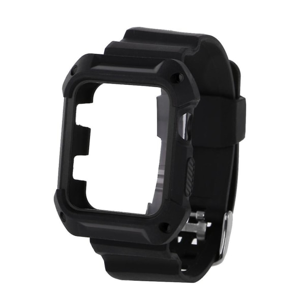 Skyddande robust stötfångare med remmar band för 42 mm Apple Watch Iwatch Black