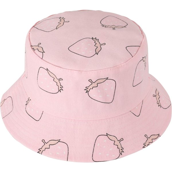 Unisex Söt Print Bucket Hat Summer Travel Fisherman Cap för kvinnor