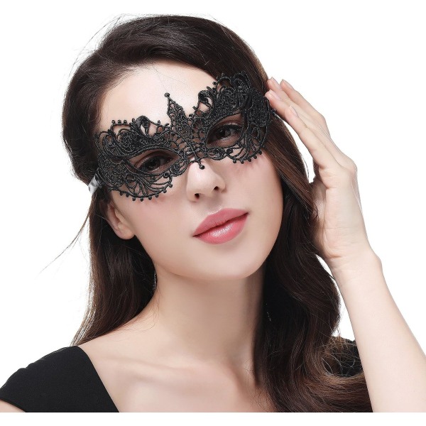 Lyxig sexig spets ögonmask balmask maskerad bollmask för kostymfest