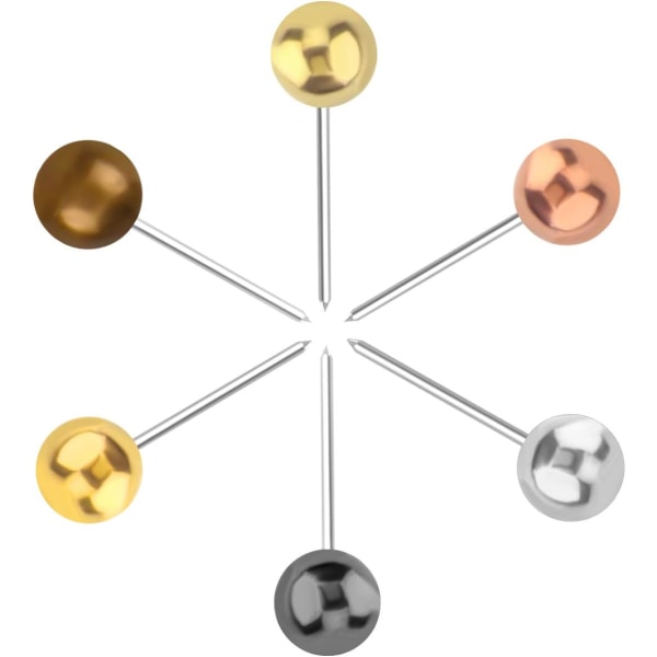 Push Pins Map Tacks Retro Metallic Color Beads Head Marking Pins