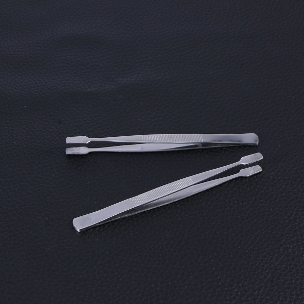 Stämpelpincett filateliverktyg - set med 2 (silver)