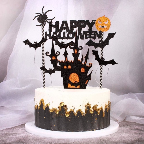 Halloween Cake Toppers - 8st fladdermushusdekorationer