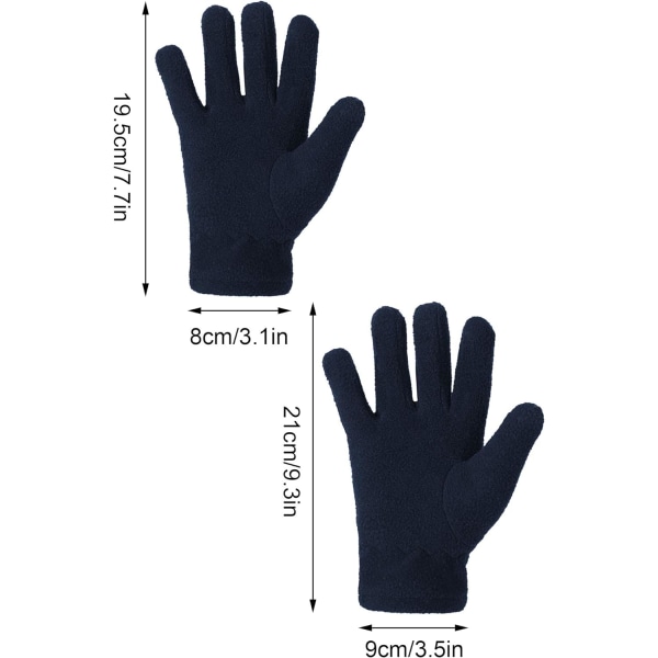 3 par fleecehandskar för barn - Vintermjuka varma handskar för pojkar utomhusaktiviteter