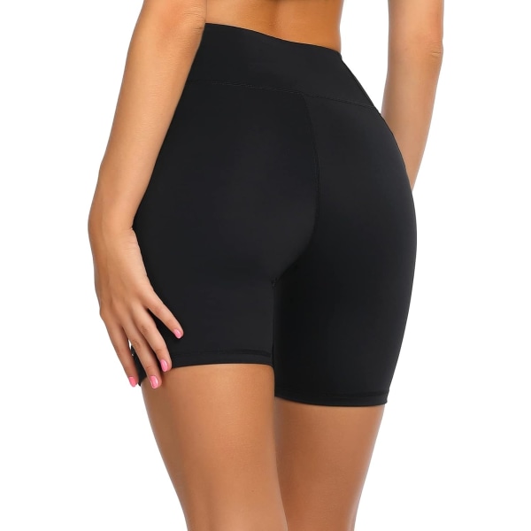 Hög midja för kvinnor Träningspass Biker Shorts Sidor Fickor Tummy Control Athletic