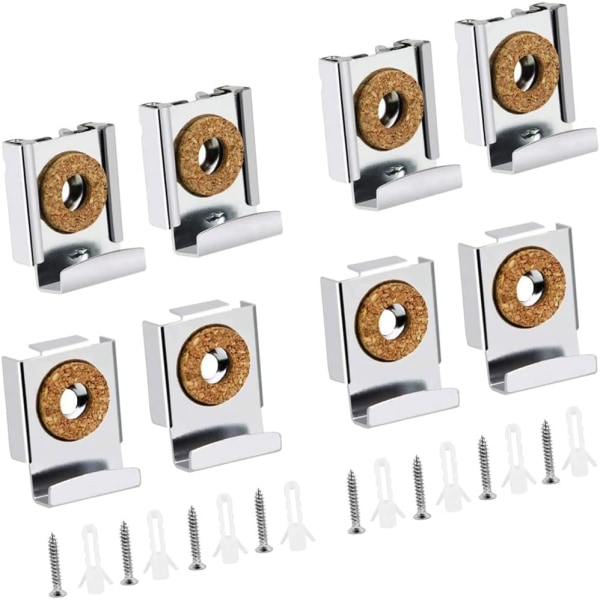 8 Mirror Wall Fixings Kit - Ramlösa spegelglas set