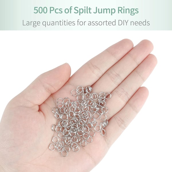 6 mm Metal Split Jump Rings - Double Loops Mini Ring Connectors