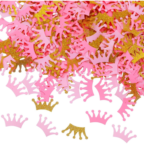Paper Crown Confetti - 300 st bordskonfetti för baby shower och födelsedagsdekorationer