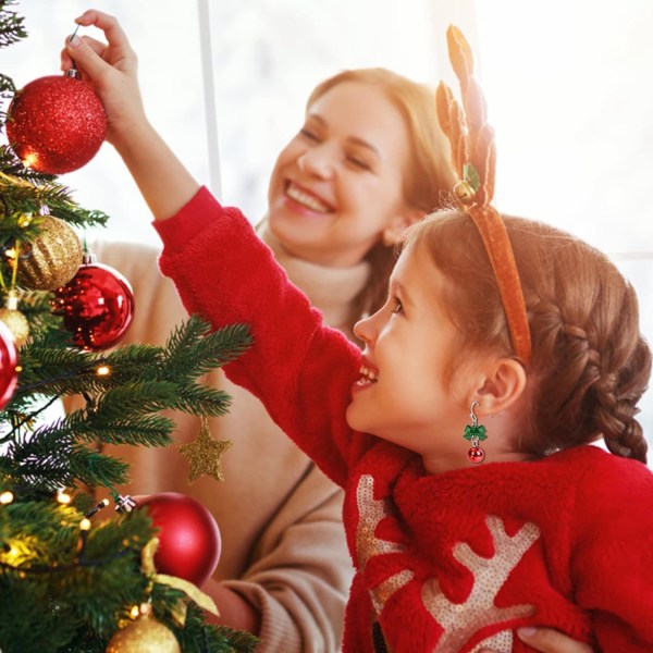 Julörhängen för kvinnor Holiday örhängen för flickor Bow Christmas Tree