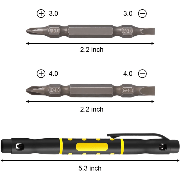 4-delad fickskruvmejsel 4 i 1 pennskruvmejsel Multipurpose