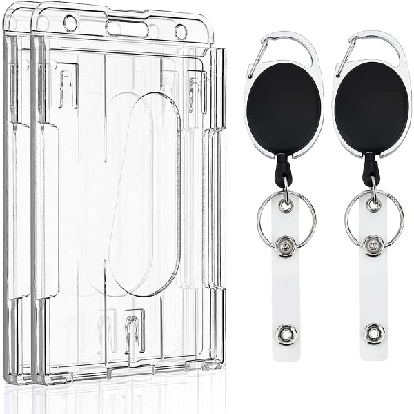 Vertikal 2-korts märkeshållare - Transparent PC Case Protector (2-pack)