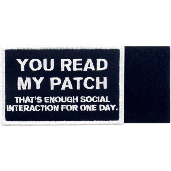 Funny Patch - Du läser min patch, det räcker med social interaktion