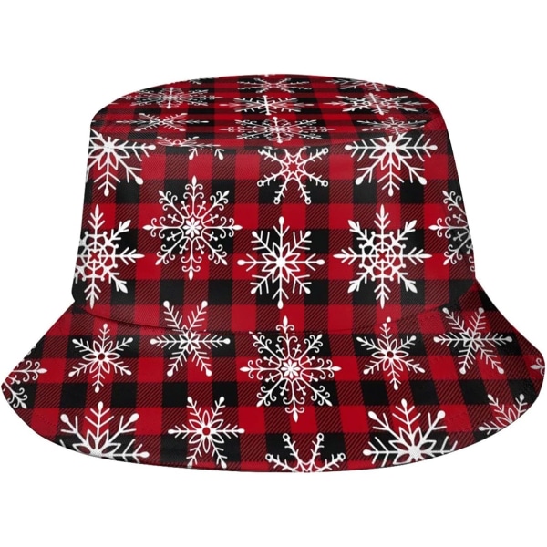 Christmas Snowflakes Pattern Bucket Hat Fashion Unisex Print Christmas Bucket