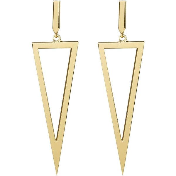 Kvinnors geometriska Dangle Drop örhängen Statement Metal Triangle