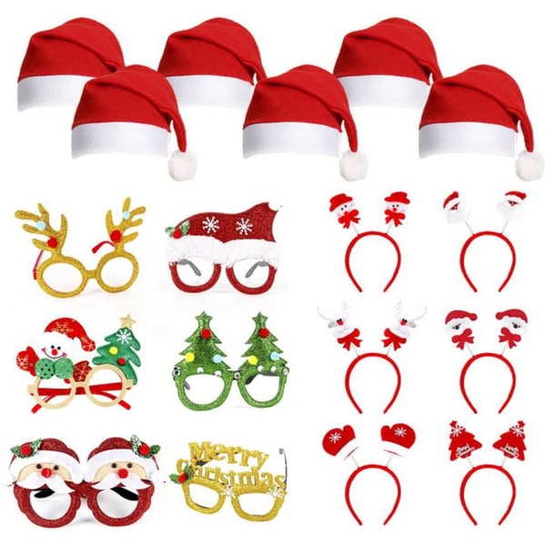 Julfestglasögon: Glitterbågar för roliga julfester
