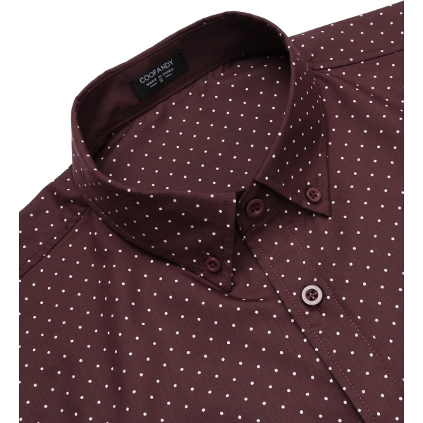 Affärsklänning för män Långärmad skjorta med normal passform Casual Polka Dot