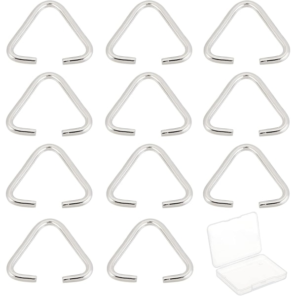 100 st rostfria triangelringar - hoppringar och klämbyglar för smyckestillverkning