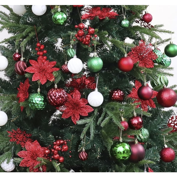Julkulor Ornament -36st Sprängsäker julgransdekorationer med