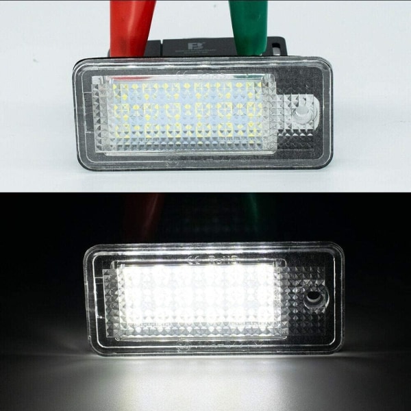 LED nummerskyltslampa 18 SMD för Audi A3/S3/A4/S4/A5/S5/A6/S6/A8/S8/Q7