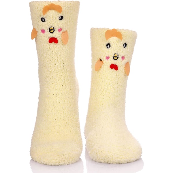 Kvinnor Flickor Super Mjuk Fuzzy 3D Söt Djur Tecknad Vinter Varm Slipper Socks