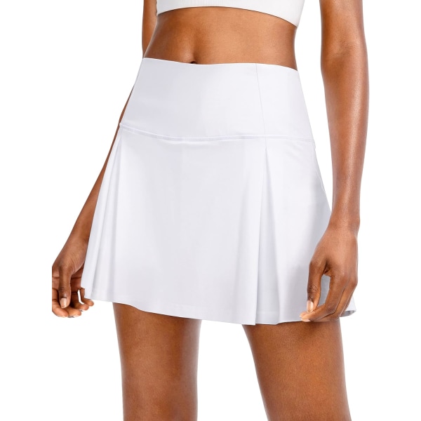 Kvinnors plisserade tenniskjolar med fickor Hög midja Golf Skorts kjol för