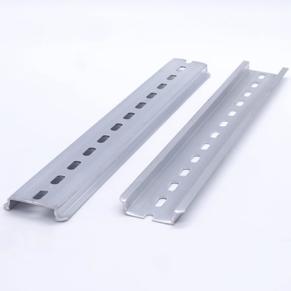 DIN-skena - 3 st slitsad aluminium RoHS 35 mm bred, 7,5 mm hög, 250 mm lång