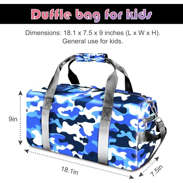Kids Duffel Bags - Overnighter Travel Duffel Bag för pojkar och flickor