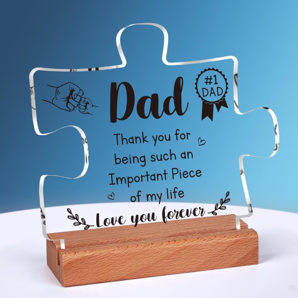 Pappa Födelsedagspresenter - Dekorationsplakett i akryl för fäder