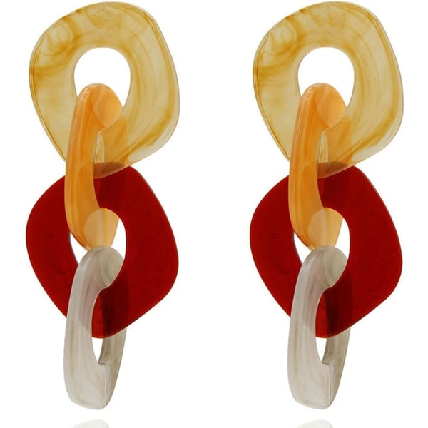 Överdrivna akryl dinglar örhängen smycken för kvinnor oregelbunden cirkel