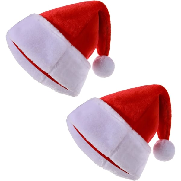 Christmas Hats deluxe Hats Christmas Claus Bulk Party Hattar för vuxna