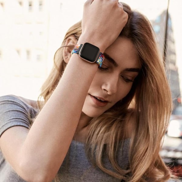 Flätat spännarmband för Fitbit Versa - Elastiskt sportarmband