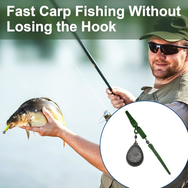 Fishing Lead Clips Kit (120 st) - Säkerhetsklämmor och swivels för små vikter och krokar