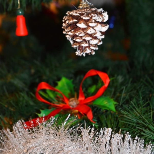 10m Christmas Tinsel Garland - Metalliska Tinsel-trådar för dekorationer
