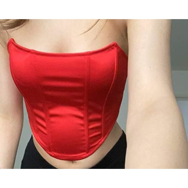 Ärmlös Push Up Bustier-korsett för kvinnor med urbenad bodyshaper