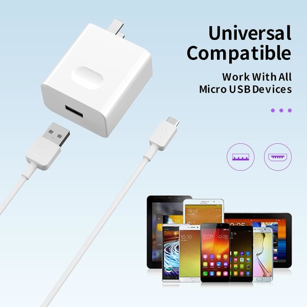 Micro USB Kabel USB2.0 Snabb Android Laddningssladd 3.3FT 3Pack
