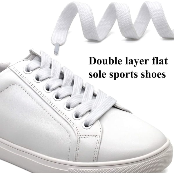 Platta skosnören för alla skor - 4 par 80 cm kraftiga förstärkta skosnören
