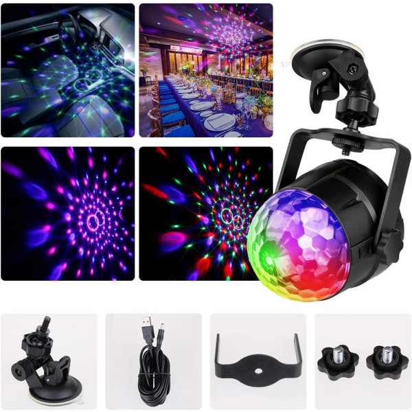 15 lägen RGB Disco Light - USB Party Light med röststyrning