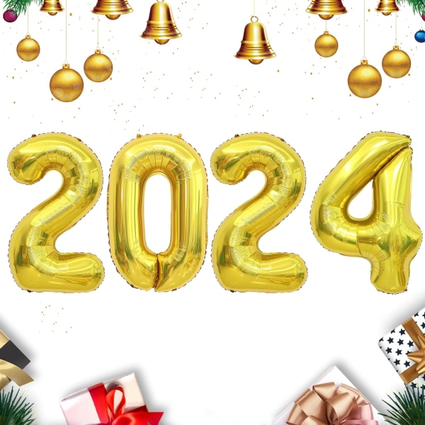2024 Ballongnummer, Nyårsfesttillbehör 2024, Gott Nytt