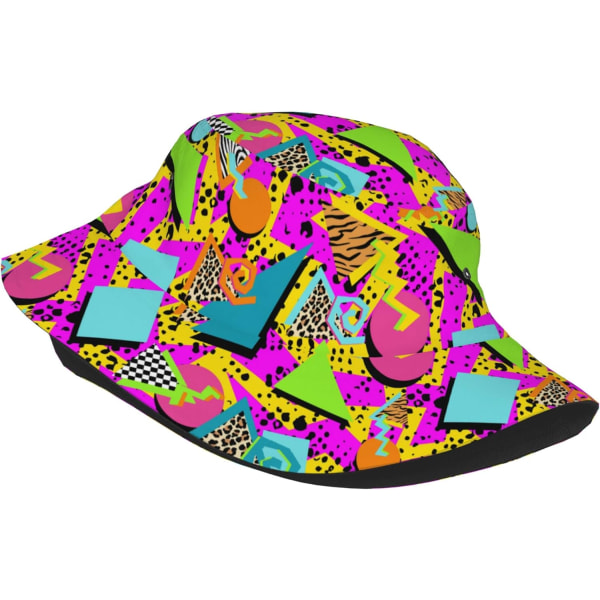 Retro 80-tal 90-tal Bucket Hats för kvinnor män. Herr Dam Fisherman Cool solhatt present