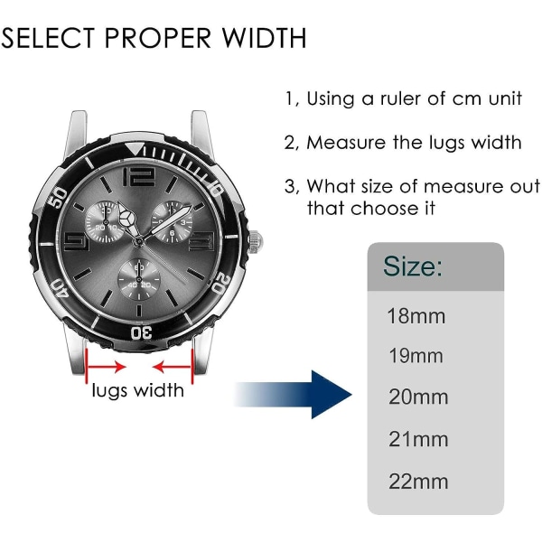 Watch 18/19/20/21/22 mm. Watch i silikon med snabbkoppling