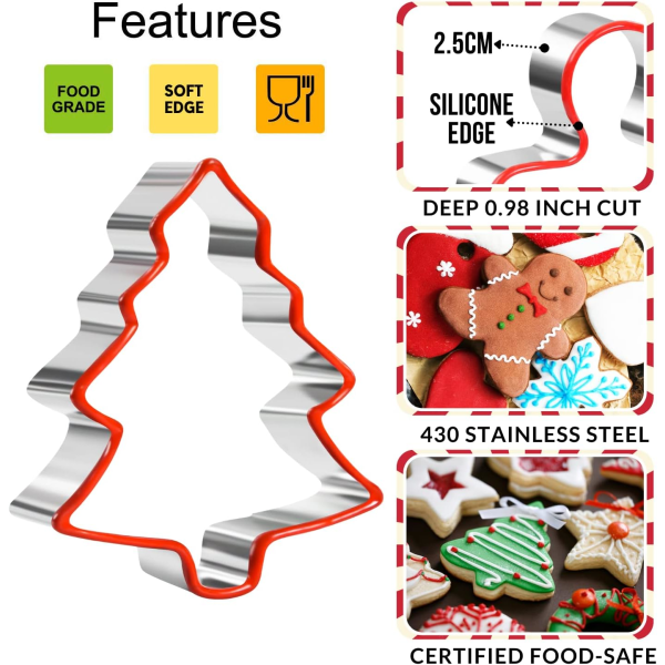 3 ST Christmas Cookie Cutter Set - Xmas Baking former