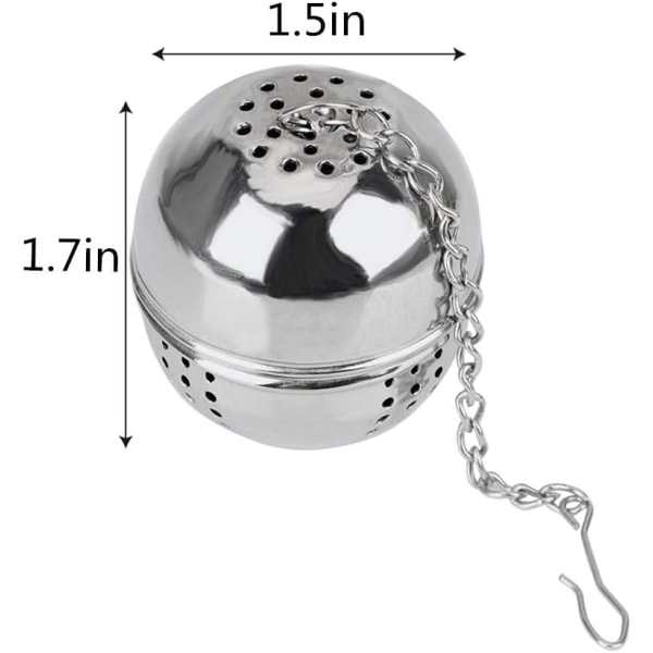 2st rostfritt stål boll form te infuser boll te infuser teblad