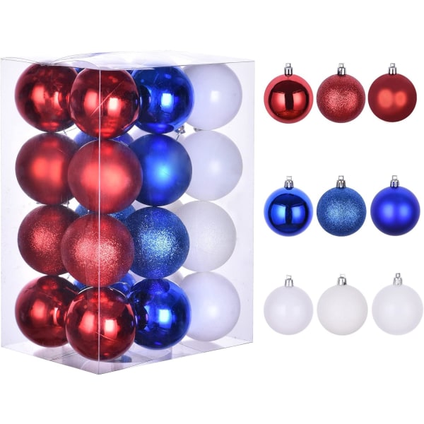 24 karat självständighetsbollprydnader, 2,36" krosssäker julgran