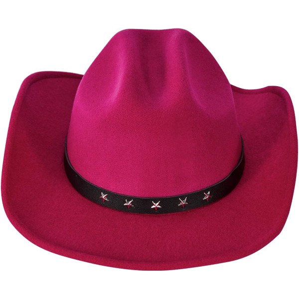 Western Cowboy Hattar Cowgirl Sheriff Hatt Bred brätte Filt Fedora Herr Dam Cosplay