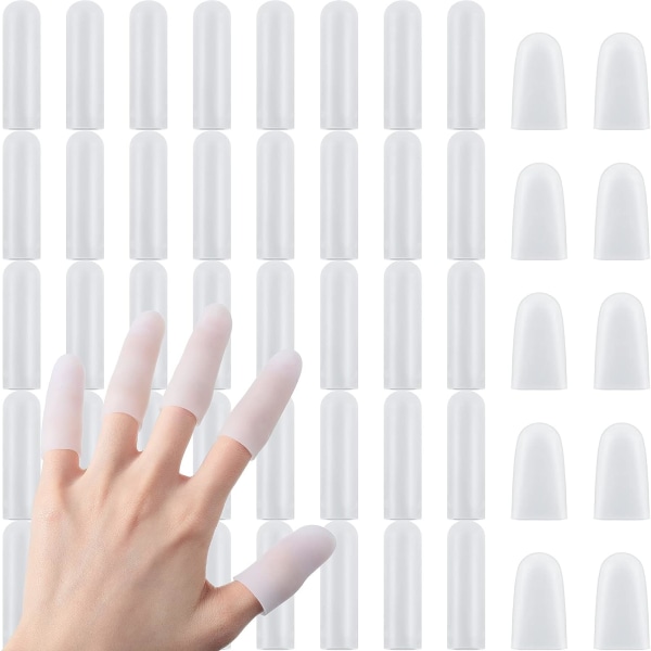 50 stycken Gel Finger Cots Gel Finger Support Protector Handskar Gel