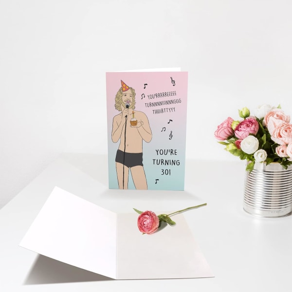Roligt 30-årskort - Roligt gratulationskort för män och kvinnor som fyller 30 år