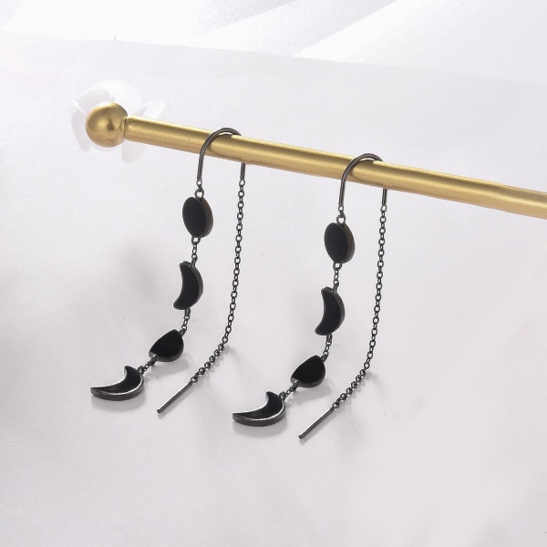 2 par S925 Sterling Silver Chain Threader örhängen för kvinnor Bar Wrap