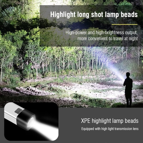 Uppladdningsbar LED Torch Lantern - 350 Lumen, 4 lägen