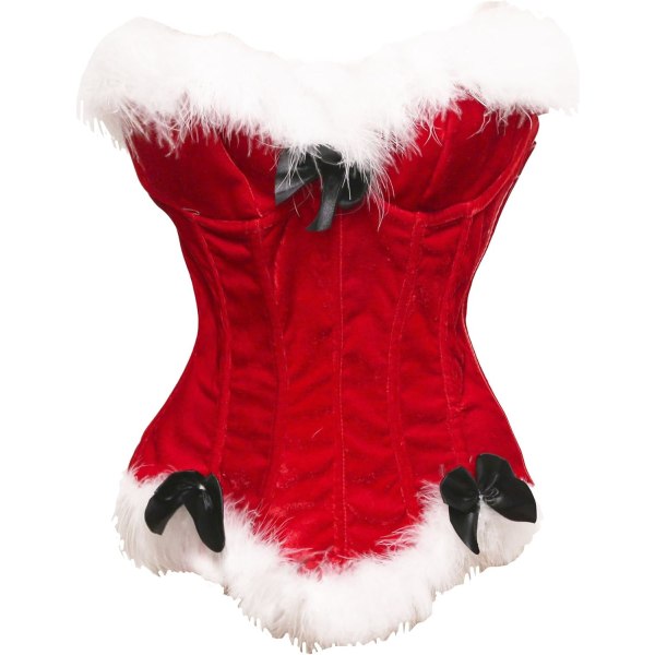 Sexig jul fru Claus kostym Bustier korsetttopp