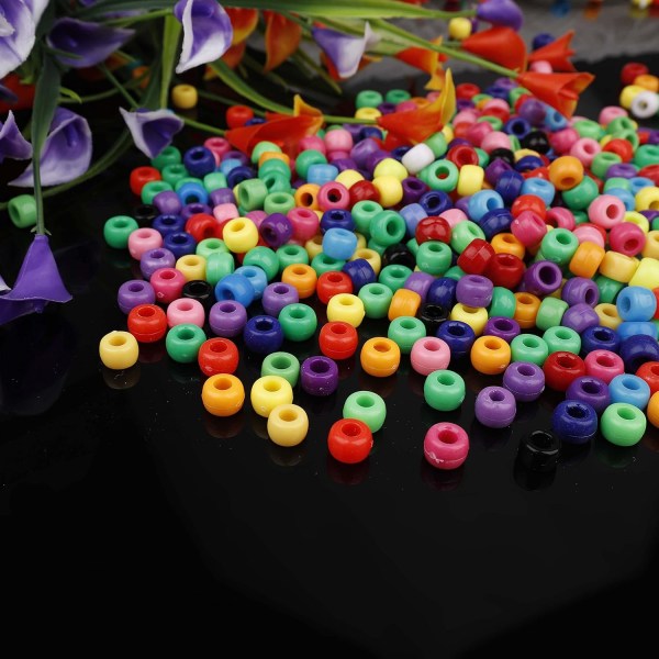 500 st Ponnypärlor - Färgade pärlor med förvaringslåda